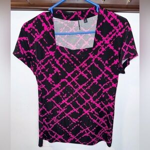 Mary Kay Pink and Black Blouse Size Small
